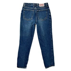 Bongo Jeans Women 11R 100% Cotton Medium Blue Denim Tapered Leg Jeans‎ 90s VTG